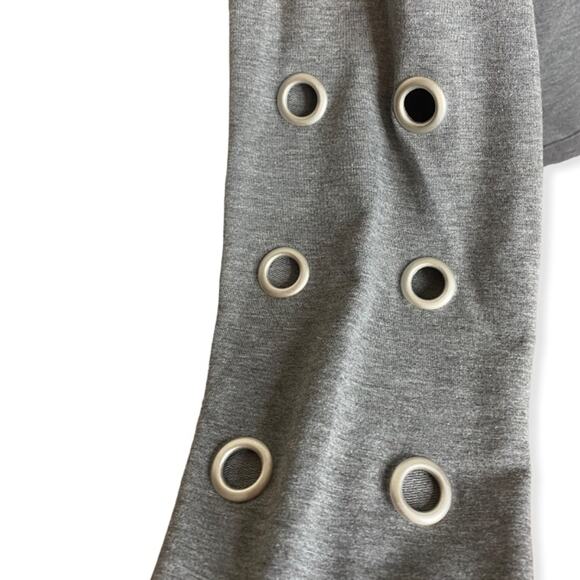 Sophie Rue Grey Grommet Detail Sleeve Crewneck Sweatshirt - Picture 3 of 7